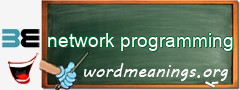 WordMeaning blackboard for network programming